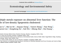 医学部公共卫生学院黄素丽课题组在Ecotox Environ Saf发表金属暴露与肝功能异常最新研究成果