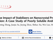 医学部熊炜助理教授在自然指数期刊Nano Letters发表纳米晶药物研究成果