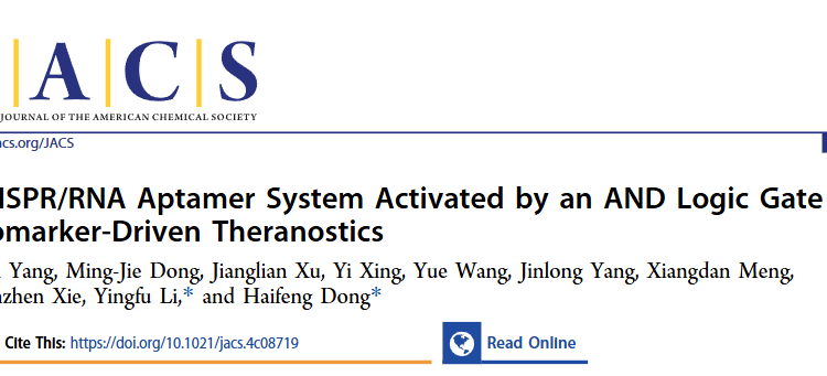 医学部董海峰教授团队在J. Am. Chem. Soc.发表了一种基于“与”逻辑门的诊疗新策略研究成果