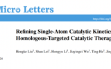 医学部黄鹏教授团队在Nano-Micro Letters发表优化单原子催化动力学抗肿瘤治疗研究成果